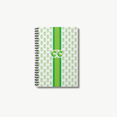 Block Print Monogram Stripe Notebook